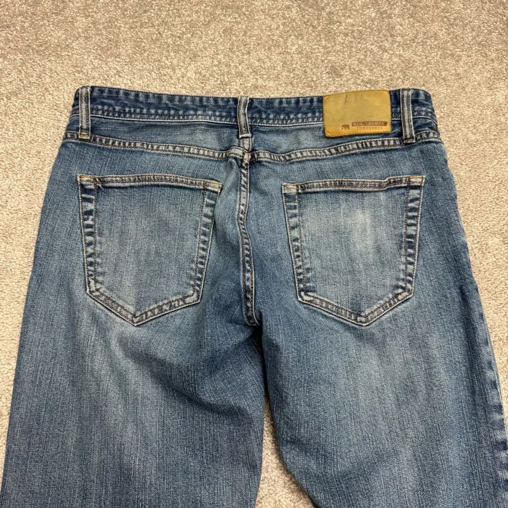 The Normal Brand Slim Straight Denim Jeans Men 32 Blue Medium Wash Cotton Casual